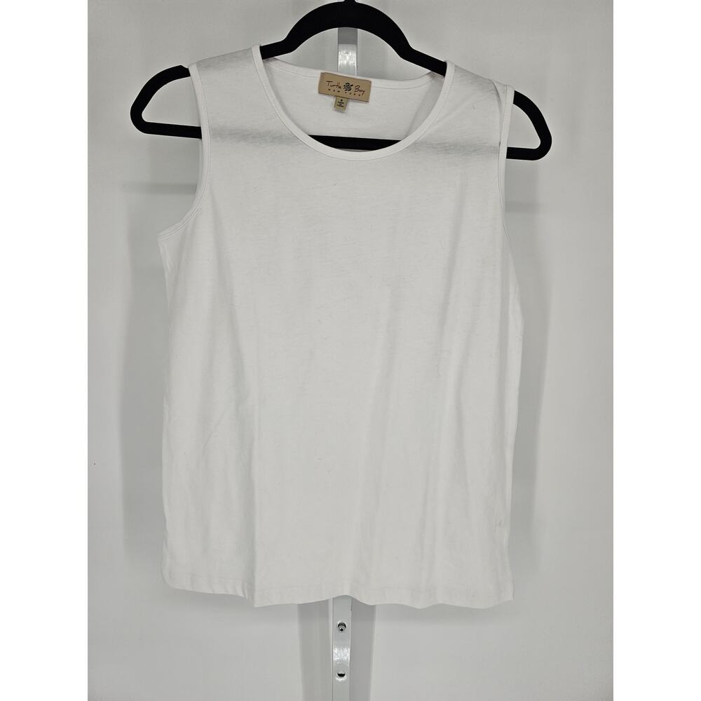 Turtle Bay New York Womens Sz S Classic Crew Neck Tank Top Solid White